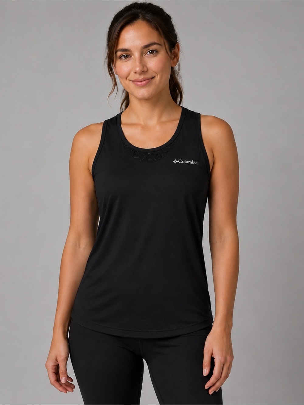 Columbia Women’s Medium Black Omni-Wick Sleeveless Athletic Tank Top Mesh Back
